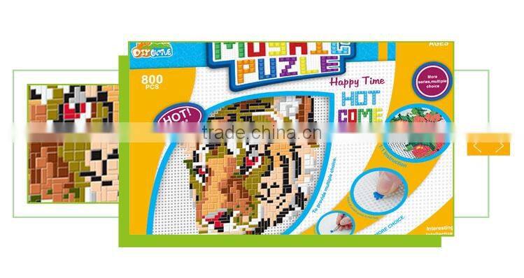 Hot sale diy mosaic puzzle game autism educational toys