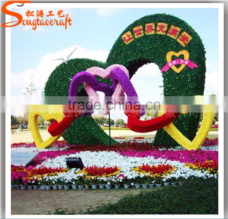2015 Wholesale manufacturer cusomizes artificial decorative topiary animal garden topiary