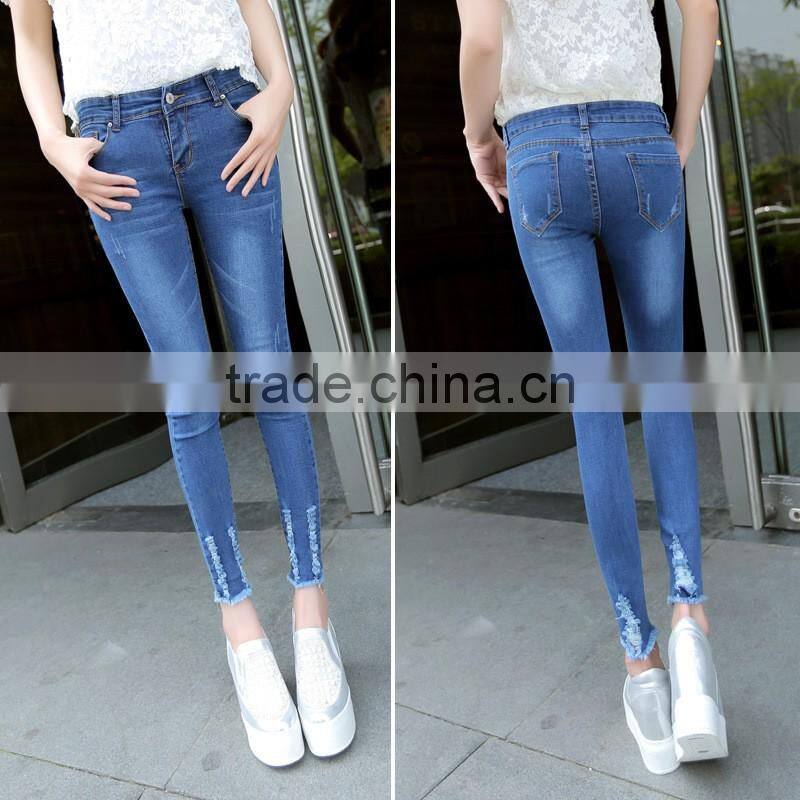 Wholesale Women Sexy Jenas Pencil Pants/Casual Jean pants/Skinny Pants With Cotton Summer Trousers Fit Lady jeans