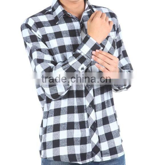 Man flannel shirts casual checks flannel shirts double brushed flannel shirt for man