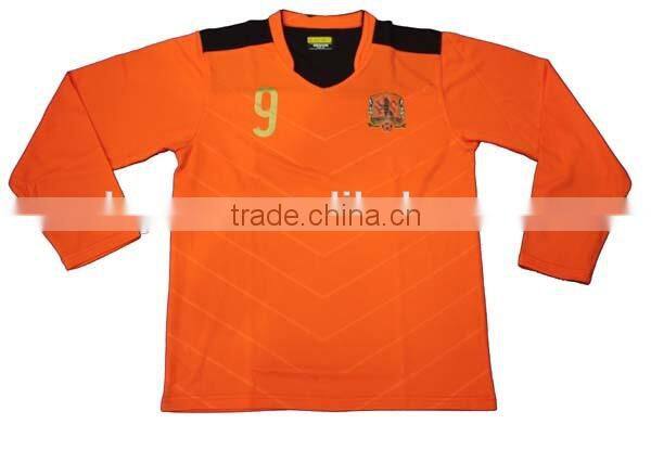 Long sleeve team soccer jersey England