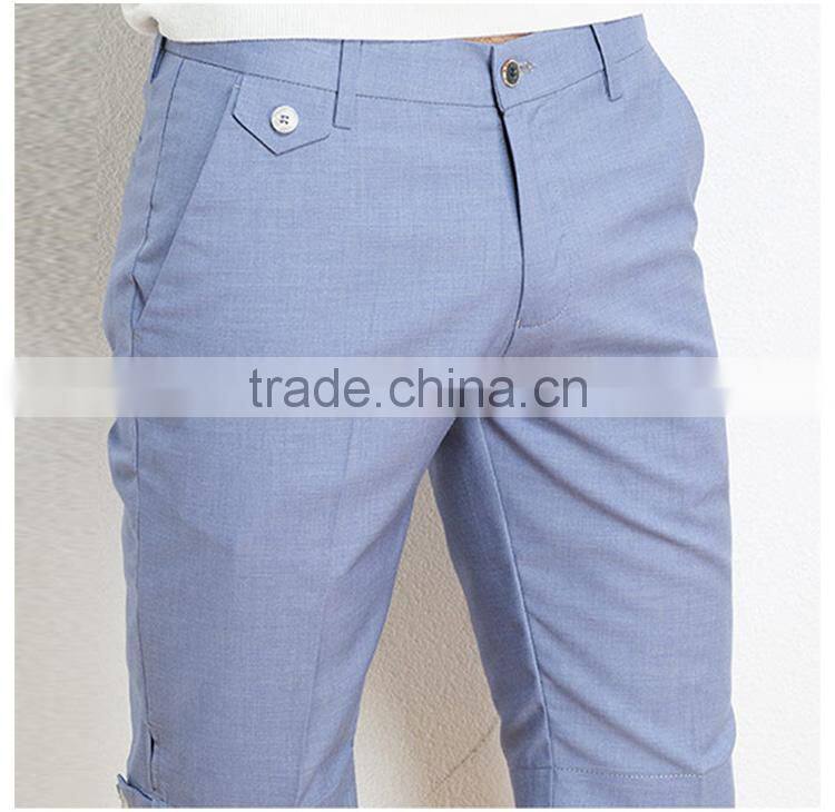 The British summer leisure Shorts Blue slim men pants trend custom made