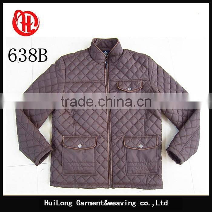 Manufacture adult poly fur winter filled man windproof padding jacket