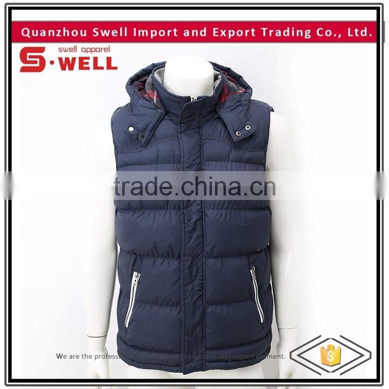 Hot selling customized winter mens vest