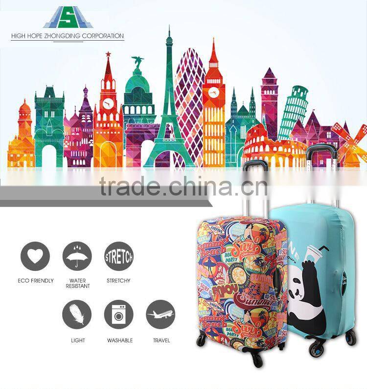 Durable colorful custom luggage cover spandex bag