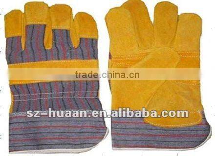Leather hide welding glove, leather glove, working glove