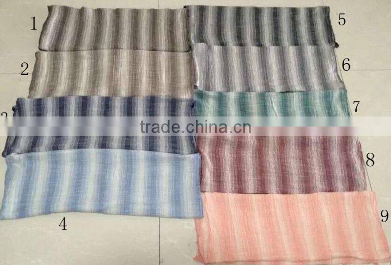 Fashion new stylish Arab Dubai Turkey lady men 100%viscose jacquard stripe rayon shawl