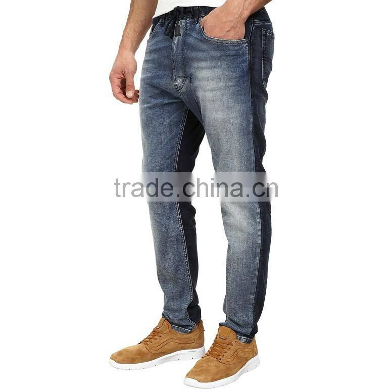 2016 two tone men washed plain denim boys buy jeans in bulk