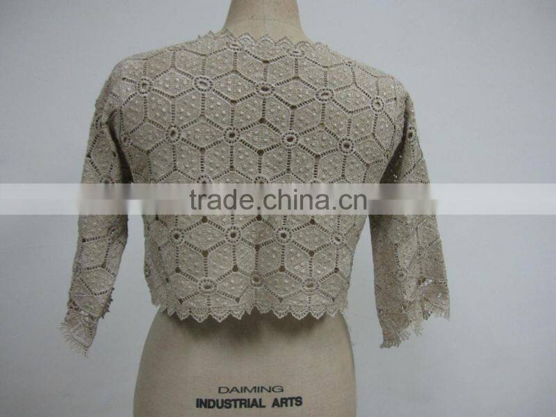 garment manufacturer ladies crochet fashion long sleeve top