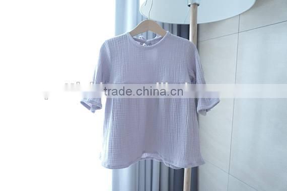 Wholesale Double Layer Muslin Dress Baby Frock Design Pictures Ruffle Sleeve Girl Dresses