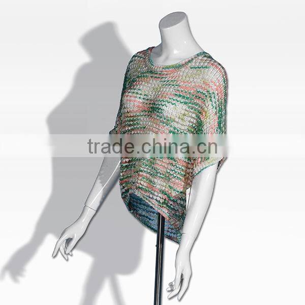 2015 High Fashion short sleeve woman knitwear summer