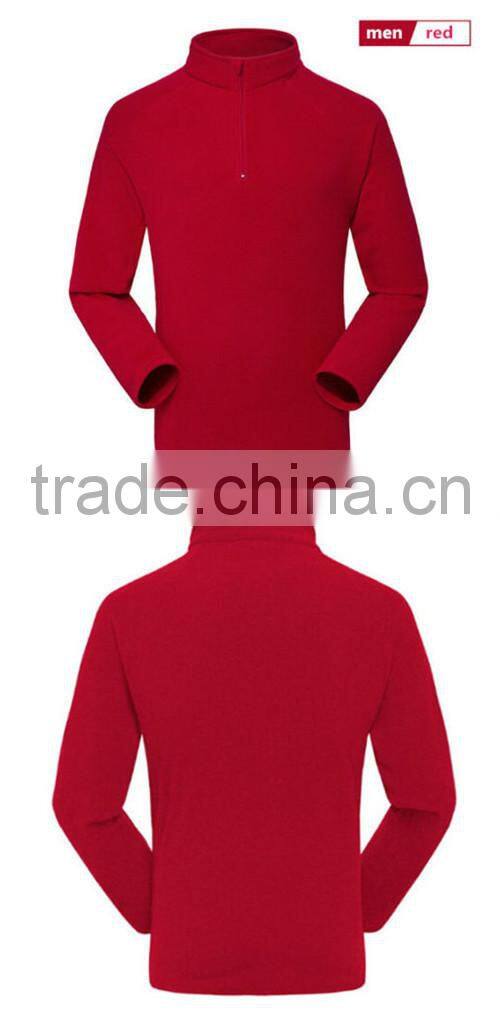 Mens cotton half zip sweatshirt without hoods