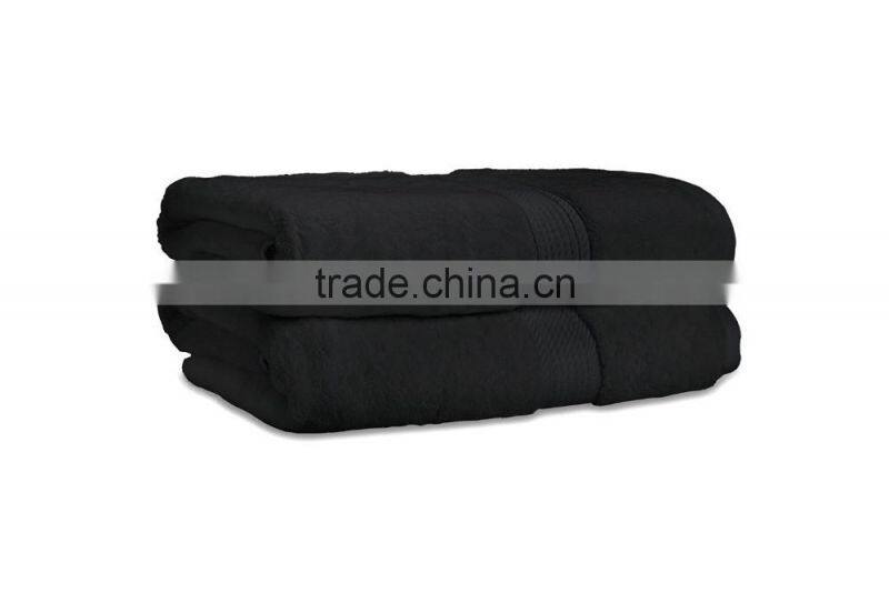 Quality texitile custom own design solid color plain cotton towel bath