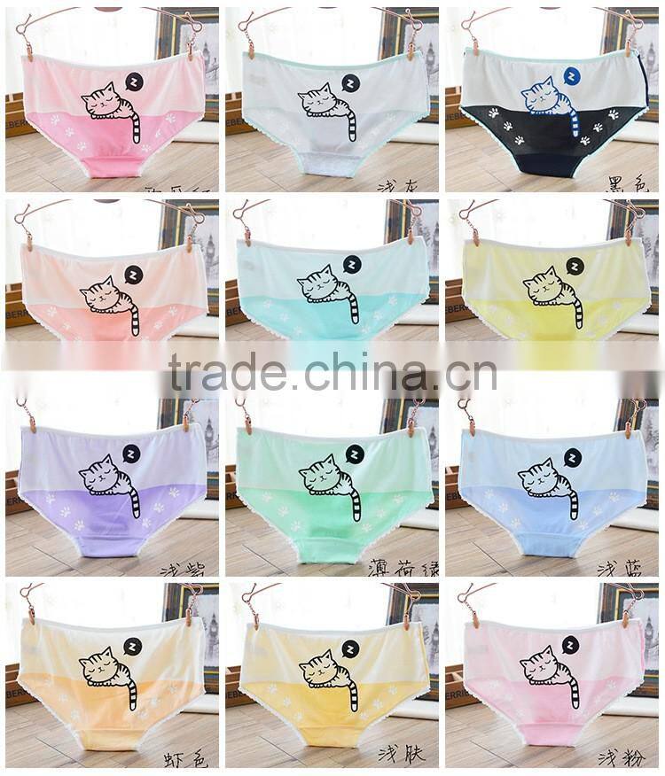 Alibaba beautiful custom latest women boxer underpants Teen Girls Briefs Panty