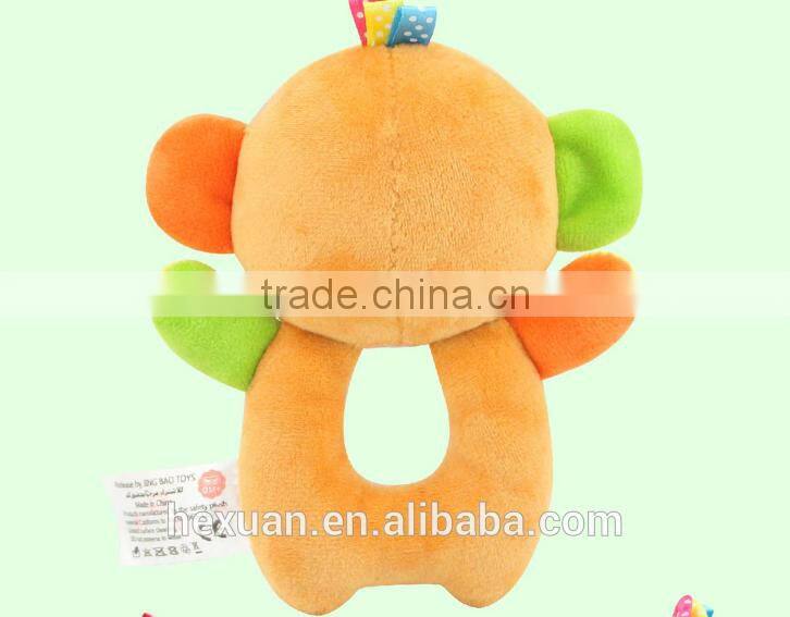 OEM plush animal bear baby rattle