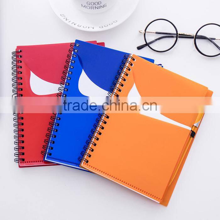 2017 PP cover spiral binding notebook /diary planner cheap student notebook