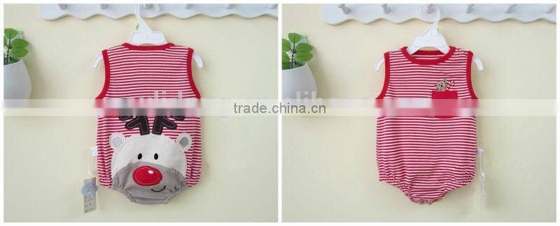 Baby Sleeveless Christmas Style Bodysuits