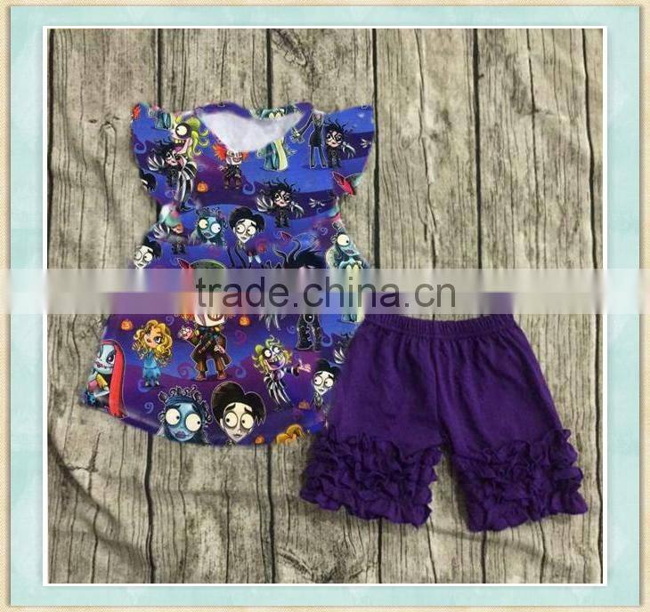 2017 persnickety fall back to school outfit flutter sleeve dress match ruffle shorts design boutique girls clothes