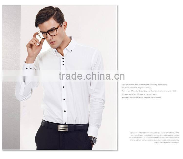2015 alibaba top sale classic 100% cotton korean style slim fit mans long sleeve shirt for oem