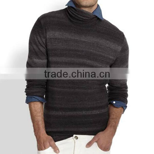men's melange color wool turtleneck sweater