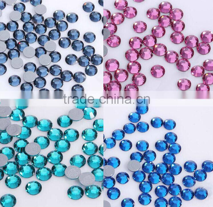 Hot Fix Rhinestones Round Shape & Flatback & Glass Crystal Material