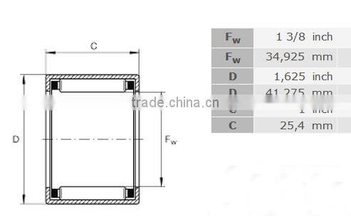 BA2216/SCE2216 shell type needle roller bearing