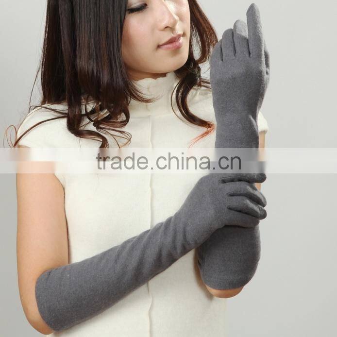 5 color-Women's long Stretch winter warm armwarmer wool gloves