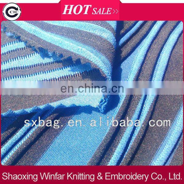 shaoxing winfar two tone spandex polyester jacquard fabric for lady dress garment