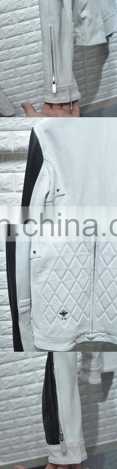 Wholesale Fashion Clothes Cheap Floral Real Leather Jacket Girl