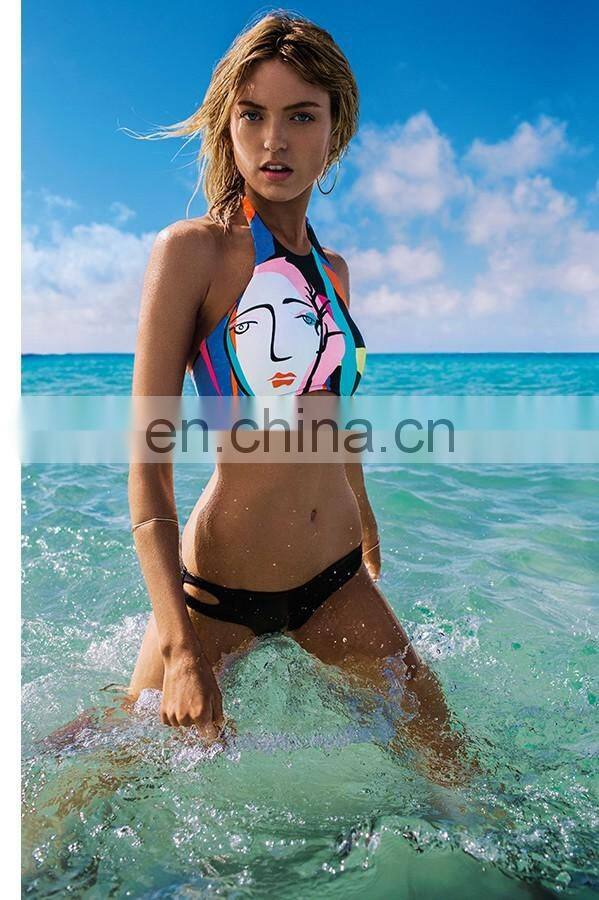 whole sale face picture summer bikini women bikini dresses
