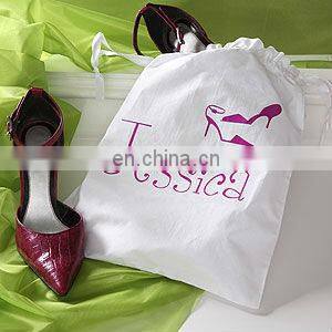 cheap shoe bags drawstring waterproof drawstring bag with woven label logo