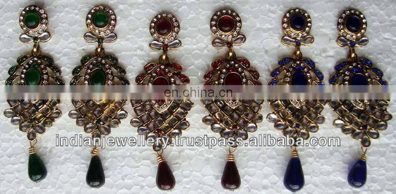 Antique rhinestone earrings exporter, rhinestone earring manufacturer