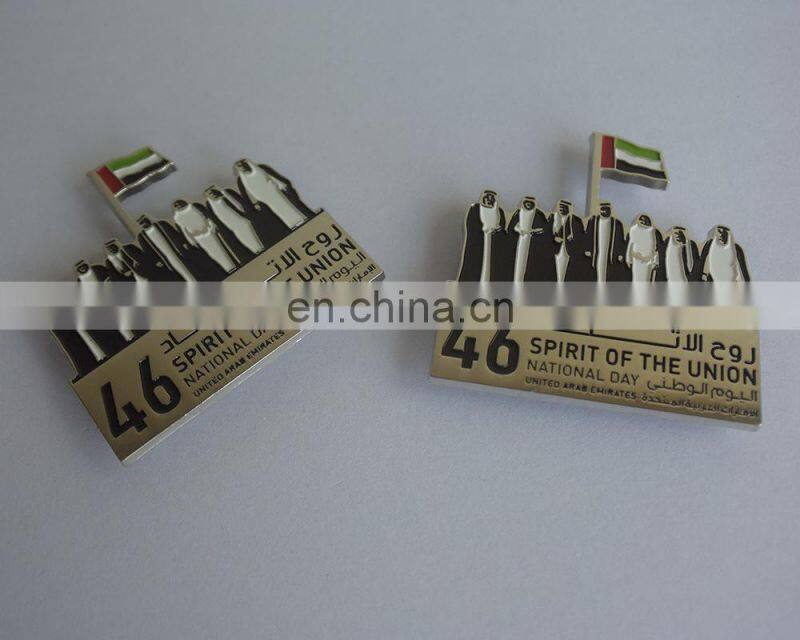 Metal 46th UAE Spirit of The Union National Day Logo Magnetic Lapel Pin 2017