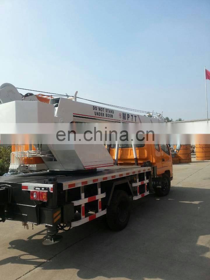 China small 7ton wheel tire truck crane