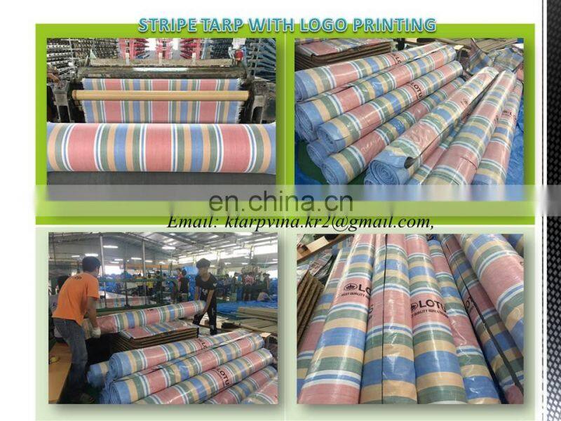 Colorful stripe Pe tarpaulin, Roll Tarpaulin, made in Vietnam - to Indonesia
