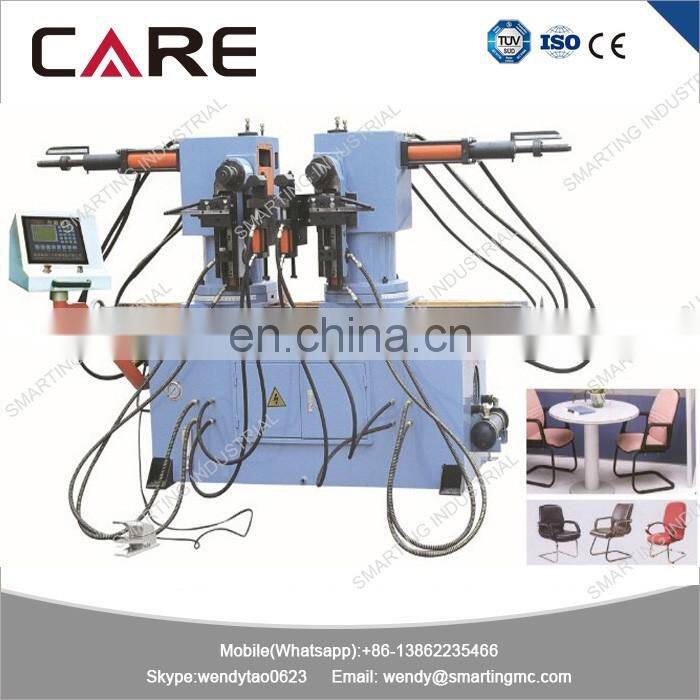 SW38A Automatic double head pipe bending machine with 90 degree rotation for U shape or W shape