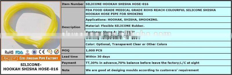 New 1.8Meters Colorful Heavy Duty Surgical Flexible Hookah Silicone Hose Shisha Hookah Silicone Hose Shisha Hookah Silicone Hose
