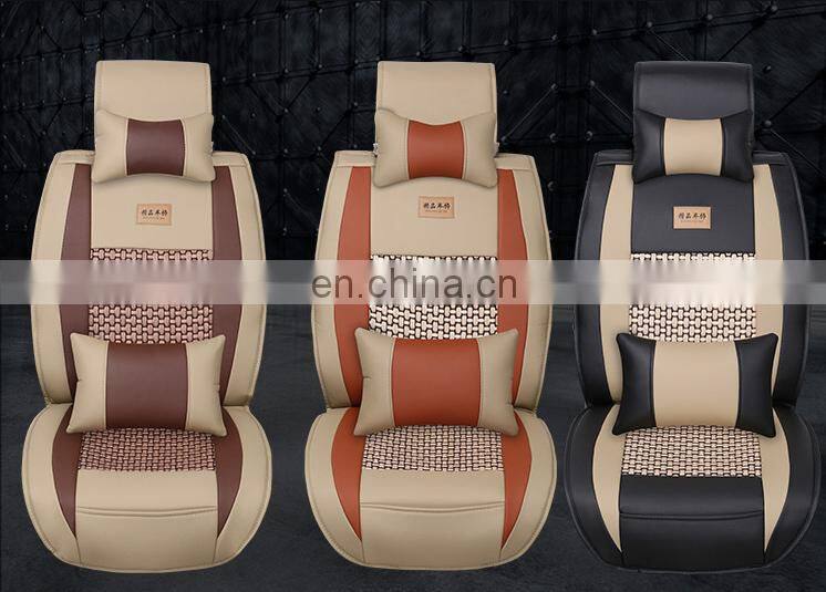 PU Leather Silk Orange Car Seat Cover for Seasons
