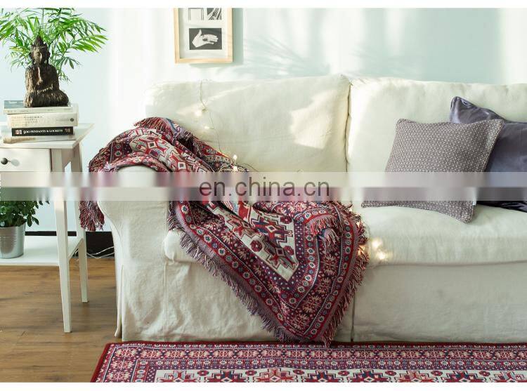 RAWHOUSE polyester woven tapestry throw blanket woven blanket