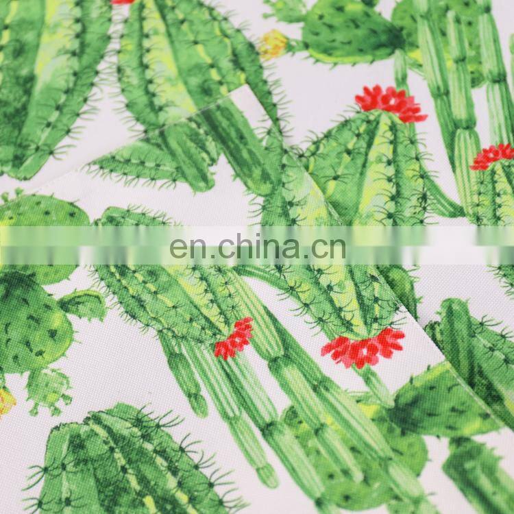 Custom Watercolor Cactus Durable Cotton Linen Table Runner