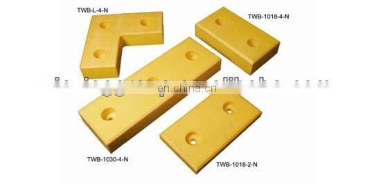 uhmwpe Sliding UHMW PE dock bumper pads warehouse rubber pads loading dock bumper 500 factory Yellow UHMWPE Dock Bumper block