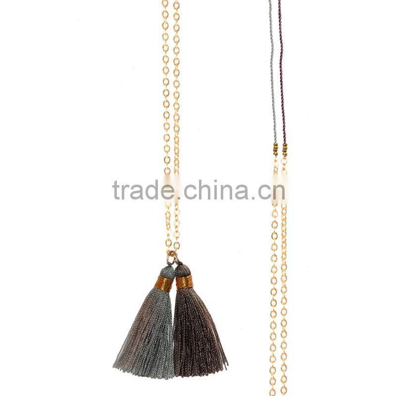 2016 wholesale trendy jewelry tassel lariat necklace for women