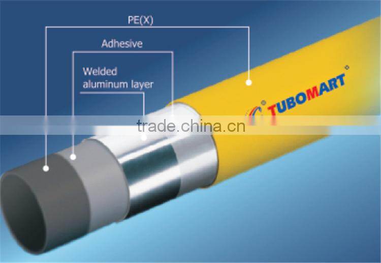 Tubomart Wholesale new style metal and plastic pipe flexible yellow pvc gas pipe with standard