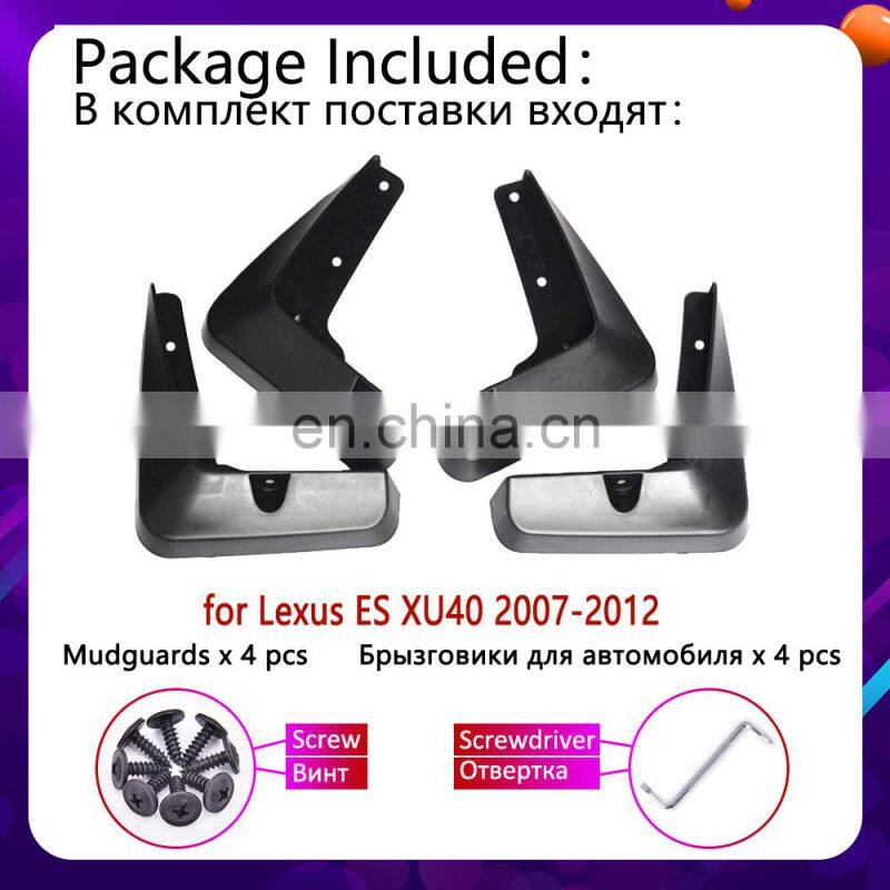4PCS for Lexus ES ES350 ES240 XV40 2007~2012 Mudguards Mudflaps Fender Mud Flap Splash Mud Guards Car Accessories 2009 2010 2012