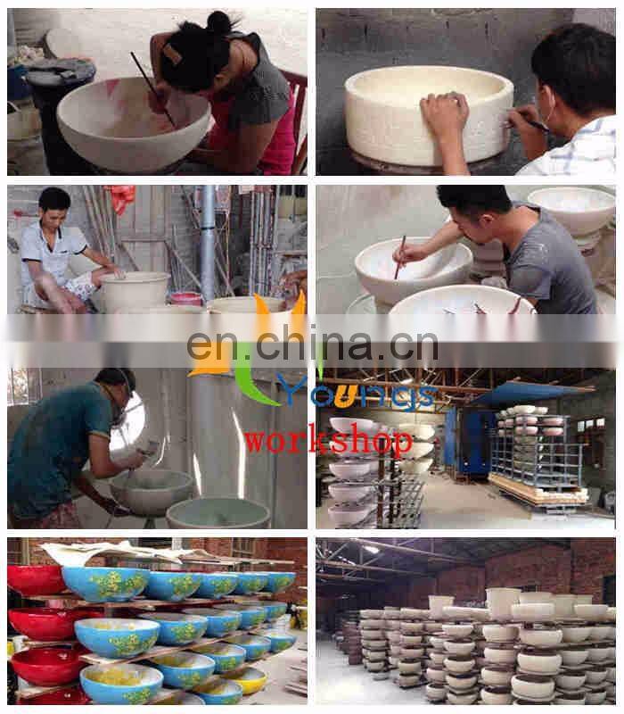 Artistic European Excellent Quality Bathroom Bowl Porcelain Ceramic Wash Basins Made In Jingdezhen