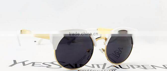 high quality new lastest model women fashion round lens cat eye sunglasses 2016