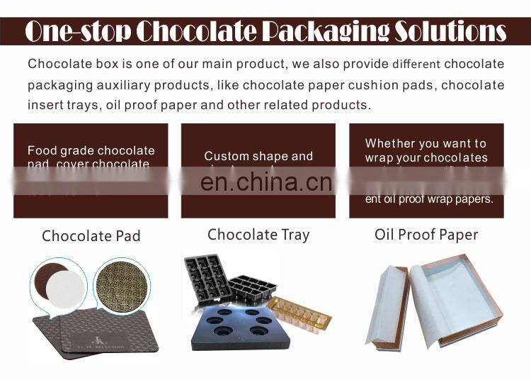 Custom cupcake paper divider 9pcs chocolate dessert packaging box