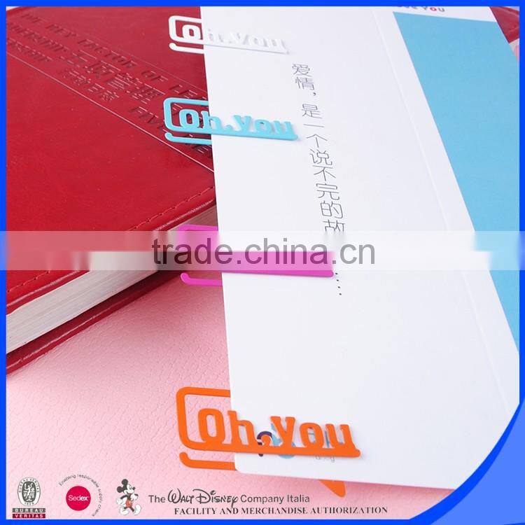 Etched letter bookmark with different color painted