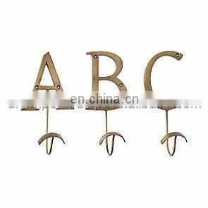 abc alphabet antique metal wall hooks hangers