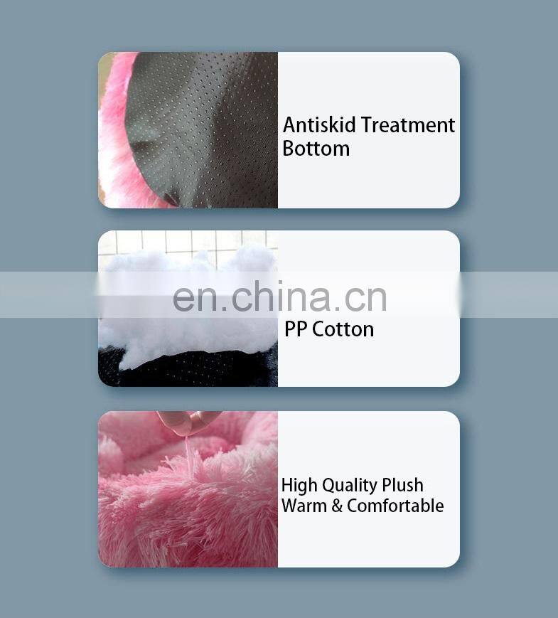 wholesale high end soft nordic bamboo decorated premium origami felt beds for large dog